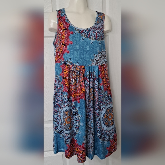 Summer Stretchy Dress With Pockets - Picture 1 of 6